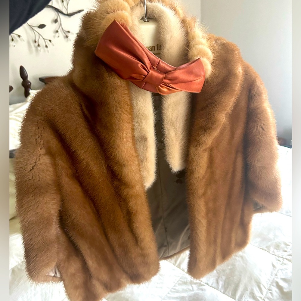 Vintage Zinman Fur coat with matching scarf and headwear